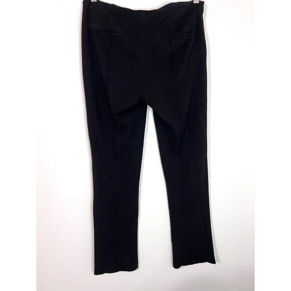 DVF Diane Von Furstenberg Black Pleat Front Straight Leg Pants Size 4 - Picture 7 of 11